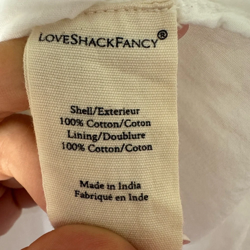 Love Shack Fancy True White Rilo Skirt - Size L - Picture 11 of 13